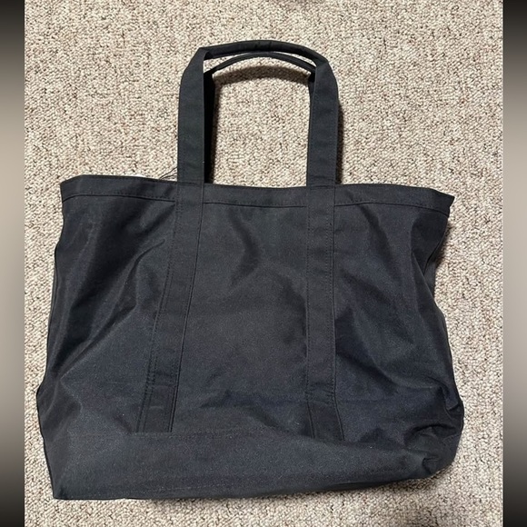 NWT Herschel Bamfield Canvas Black Tote Bag Large - Picture 5 of 6